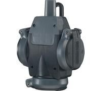 ABL 1173503 Sursum IP54 Prise femelle suspendue triple noire 16 A Prise femelle de sécurité avec indicateur de tension