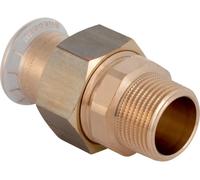 Raccord de transition Geberit Mapress, cuivre, diamètre 35 mm, filetage R 1/4", paquet de 5 pièces.