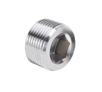 Raccord de tuyau à bride Raccord de tuyau hexagonal intérieur BSP, filetage mâle, bouchon fraisé, raccord pneumatique en acier inoxydable 304, 1 pièce