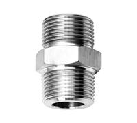 Raccord de tuyau à mamelon hexagonal BSPT3/4" × NPT3/4", connecteur adaptateur réducteur 304 SS