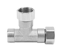 Raccord de Tuyau, Acier Inoxydable 304, té 3 Voies, Connecteur G1/2, pour Eau, Gaz, Industrie (2 joints à filetage femelle et 1 joint)