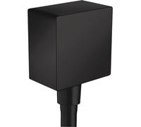 raccord de tuyau AXOR Starck FixFit de taille artisanale avec clapet anti-retour et cornière en plastique, 26455670, Couleur: noir mat