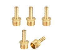 Raccord de tuyau cannelé SOURCING MAP 5pcs laiton 6mm Barbeléx G1/4 Mâle Tuyau d'arrosage Connecteur Cannelé Pour Pompe eau