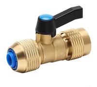 Raccord de tuyau d'arrosage en laiton pour tuyau d'arrosage de 13 mm et 15 mm avec interrupteur en métal pour le jardinage, l'agriculture, le lavage de voiture
