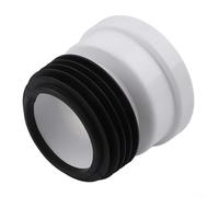 Raccord de tuyau d'évacuation de toilettes, buse de vidange de WC en PVC avec joint en caoutchouc pour raccordement d'égout, droit ou excentrique décalé de 0 à 10 cm, réglable pour salle de bain (A)