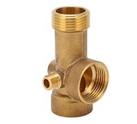 Raccord de Tuyau en Laiton 5 Voies, Filetage G1/4 G1, Connecteur de Joint pour Eau Gaz, 90mm, Cuisine Salle de Bain