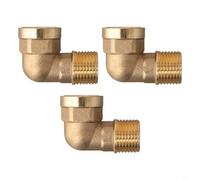 Raccord de tuyau en laiton de qualité supérieure 1/2" 90 degrés | Joint étanche à filetage droit profond résistant à la corrosion pour eau/gaz/carburant standard 1/2"