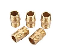 Raccord de tuyau en laiton, mamelon hexagonal de 2 pouces, accessoire de connexion de Tube en laiton, installation facile pour le raccordement de tuyaux (1/4 5pc)