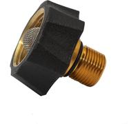 Raccord de tuyau en laiton robuste de 6,5 cm pour nettoyeurs (7112362) | Moulage en laiton massif, filetage mâle 3/8, convient aux modèles de pompe 510020, 520004, 520006, joint étanche