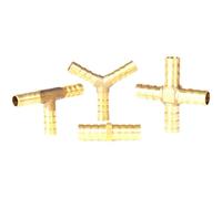Raccord de tuyau en laiton type T/X/Y/U, 4 mm, 6 mm, 8 mm, 10 mm, 12 mm, embout cannelé, connecteur en cuivre, joint, coupleur (1 pièce)(3way -T,8mm Barb)
