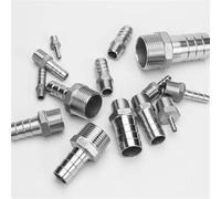 Raccord de tuyau fileté mâle BSP 18 14 38 12 vers raccord réducteur queue cannelé diamètre intérieur 6 8 10 mm, multi-tailles, en acier inoxydable 304(1/2",8mm tube)