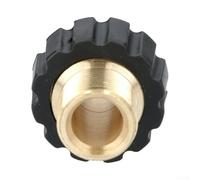 Raccord de tuyau mâle double M22 x 1,5 pour nettoyeurs haute pression, adaptateur en laiton massif compatible avec les nettoyeurs haute pression AG et Kranzle (avec manchon en plastique)