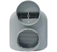 Raccord d'échappement double pour climatiseurs portables, 40 x 30 cm, plaque adaptateur en polypropylène résistant à la chaleur, connecteur d'échappement double pipe pour camping et camping-car, gris