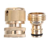 Raccord D'extrémité de Tuyau en Laiton 3/4 Pouces, Connexion Rapide | Jardinage, Étanchéité Fiable, Installation Simple, Compatible Tuyau D'arrosage et Dispositif D'arrosage