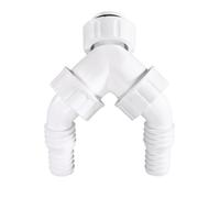 Raccord double avec clapet anti-retour - XAVAX - Siphon encastré - Polypropylène - 1'' - 20 à 24 mm