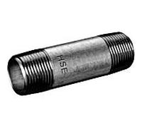 Raccord double en fonte malléable Hermann Schmidt 530/23, réf. 44015200, DN 15, 1/2" x 200, noir