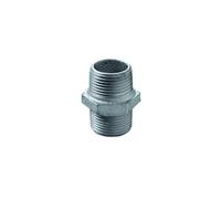 Raccord double mâle de plomberie VIRFOLLET galvanisé filetage gros