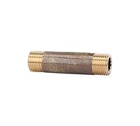 Raccord double pour tuyau G 1 1/2, longueur 100 mm, pression de travail max. 10 bar, température moyenne/température ambiante max. 90 °C, laiton blanc