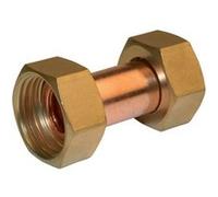 Raccord droit 2 écrous prisonniers à visser F12x17 - 12x17 pour tube cuivre Cuivre G