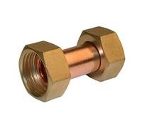 Raccord droit 2 écrous prisonniers à visser F20x27 - 20x27 pour tube cuivre
