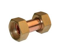 Raccord droit 2 écrous prisonniers à visser F26x34 - 20x27 pour tube cuivre