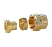 Raccord droit à compression SOMATHERM FOR YOU pour tube PER Ø12 - Ecrou tournant femelle 15/21