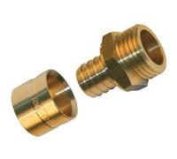 Raccord droit à glissement laiton M 20 x 27 pour tube en per G
