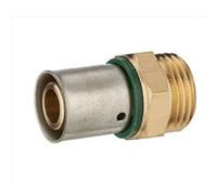 Raccord droit à sertir laiton M 12 x 17 pour tube en per G