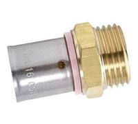 Raccord droit à sertir laiton M 12 x 17 pour tube en per G