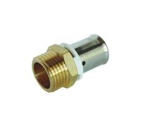 SOMATHERM FOR YOU, Raccord à sertir mâle 15/21 pour tube PER Ø16 - Installation rapide et fiable, compatible avec profils H, U, RF - Pression max 10 bars, T°C 5°C à 90°C