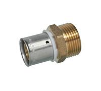Somatherm Raccord mâle à sertir PER Ø16 12/17 inox, compatible profils H, U, RF, 10 bar, certifié NF