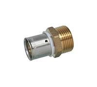 SOMATHERM FOR YOU, Raccord à sertir mâle 12/17 pour tube PER Ø16 - Installation rapide et fiable, acier inoxydable, compatible avec profils H, U, RF, pression max 10 bars, certifié NF