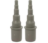 Raccord droit Airfit DN 32 pour flexible - Diamètre : 8 à 25 mm - Gris (Lot de 2)