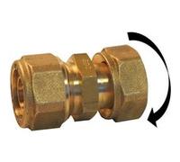 Raccord droit avec écrou libre à compression laiton F 12 x 17 pour tube en per G