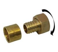 Raccord droit avec écrou libre à glissement laiton F 12 x 17 pour tube en per G