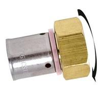 Raccord droit avec écrou libre à sertir laiton F 12 x 17 pour tube en per