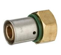 Raccord droit avec écrou libre à sertir laiton F 12 x 17 pour tube en per G