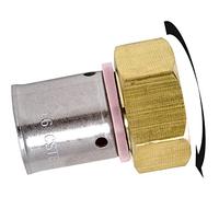 Raccord droit avec écrou libre à sertir laiton F 15 x 21 pour tube en per