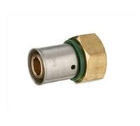 Raccord droit avec écrou libre à sertir laiton F 15 x 21 pour tube en per G