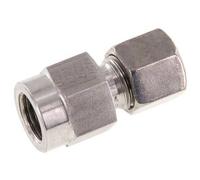 Raccord droit coupant 8L et G1/4'' en acier inoxydable avec filetage femelle pour manomètres 315 bar ISO 8434-1