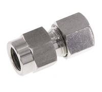 Raccord droit de coupe 10L & G1/4'' en acier inoxydable avec filetage femelle pour manomètres 315 bar ISO 8434-1