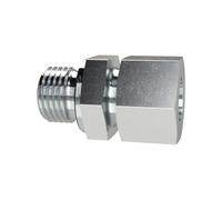 Raccord droit G 1/2 A - Diamètre extérieur du tube : 20 mm - PN bar 400 SW1 36 SW2 32 - Acier galvanisé