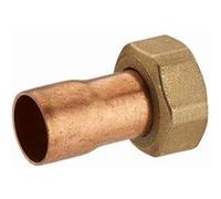 Raccord droit laiton à visser femelle écrou prisonnier F1/2' (15x21) / cuivre à souder NOYON & THIEBAULT - Ø 14 mm - 777-1514L1 Cuivre G