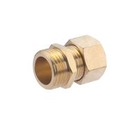 Raccord droit mâle laiton - bicone - pour tube cuivre - Filetage: 15x21 - Ø tube: 12