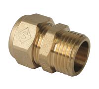 Raccord droit mâle PER à compression 12mm x 15/21 - 1/2" Fixoconnect