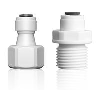 Raccord droit pour tuyau d'eau RO 1/4" vers filetage femelle 1/2" | Raccord rapide Push In standard Pipe Connection pour filtre de traitement de l'eau, purificateur d'eau