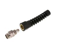 Raccord droit Push-on en laiton nickele 12x8 & G3/8'' avec filetage mâle Protection contre le coude rotatif
