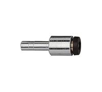 Raccord droit, raccord à emboîter rouge de 8 mm, « Click-clock » pour tuyau extérieur Ø 4 mm, diamètre de travail max. 16 bar, laiton vern.