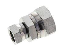 Raccord droit réducteur G1/2'' x G1'' femelle Haute Pression Acier 60° Cône 150bar (2107.5psi) Hydraulique