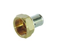 Raccord droit - SOMATHERM - Ecrou tournant à sertir PER DN20 1/2'' F15/21 - Laiton - Acier inoxydable - 10 bar